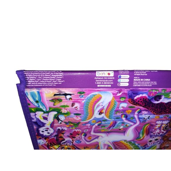 Lisa Frank Rainbow Unicorn Tri-Fold Portfolio Handheld Organizer - Picture 3 of 6